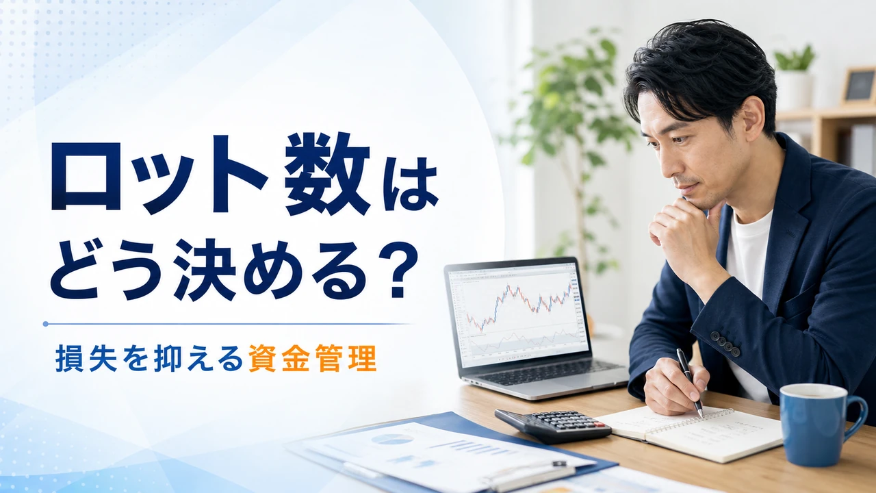 FXロット数初心者が資金管理をしながら取引量を計算する画像
