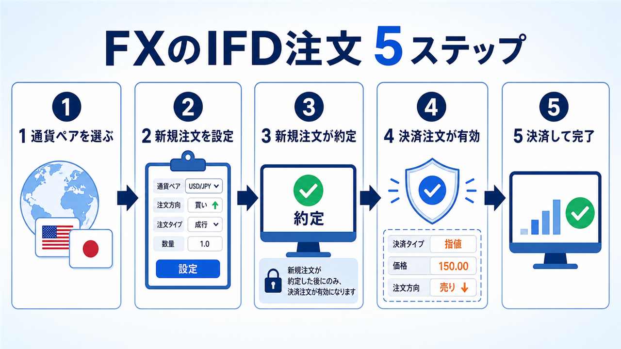 FXのIFD注文を設定して決済するまでの5ステップ