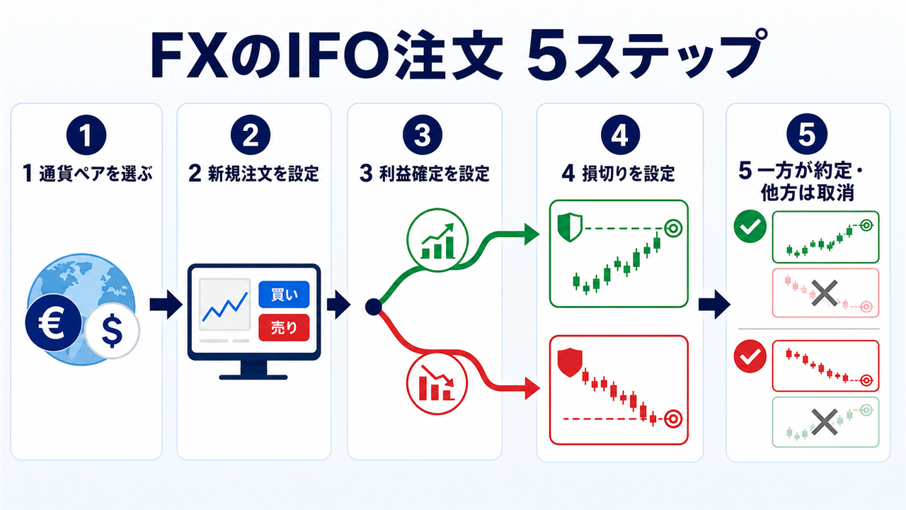 FXのIFO注文で利益確定と損切りを設定する5ステップ