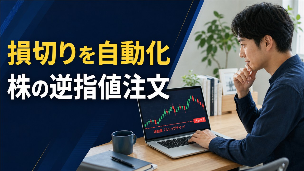 株の逆指値注文で損切りラインを設定する初心者投資家